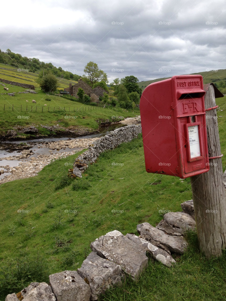 post box in swaledale river post remote by pandahat