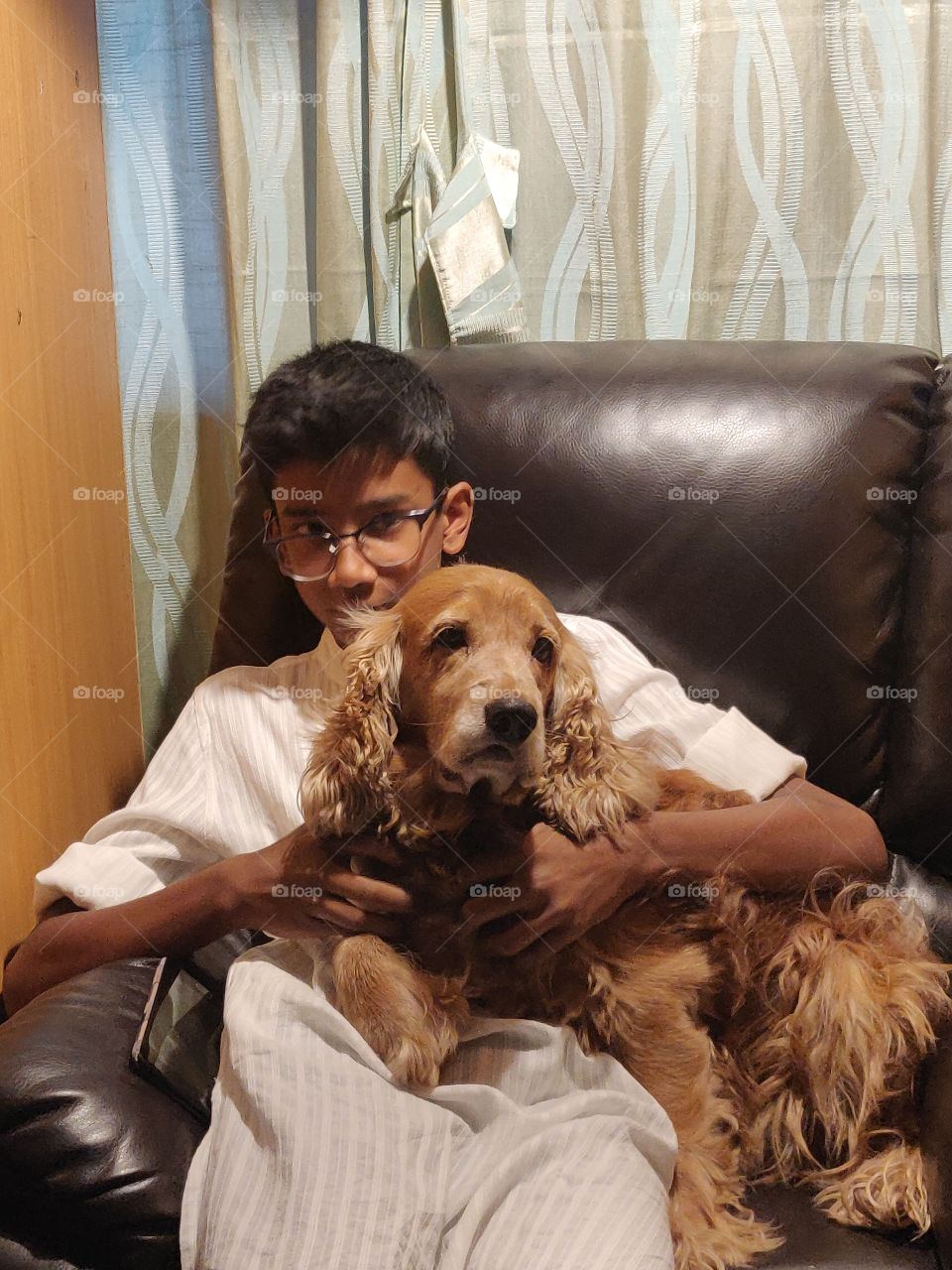 cute pet dog with his brother at home ..not in a mood to pose for a pic 🙂