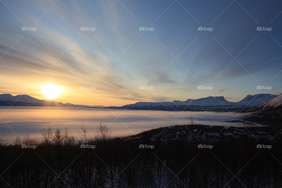 Winter mountain landscapes