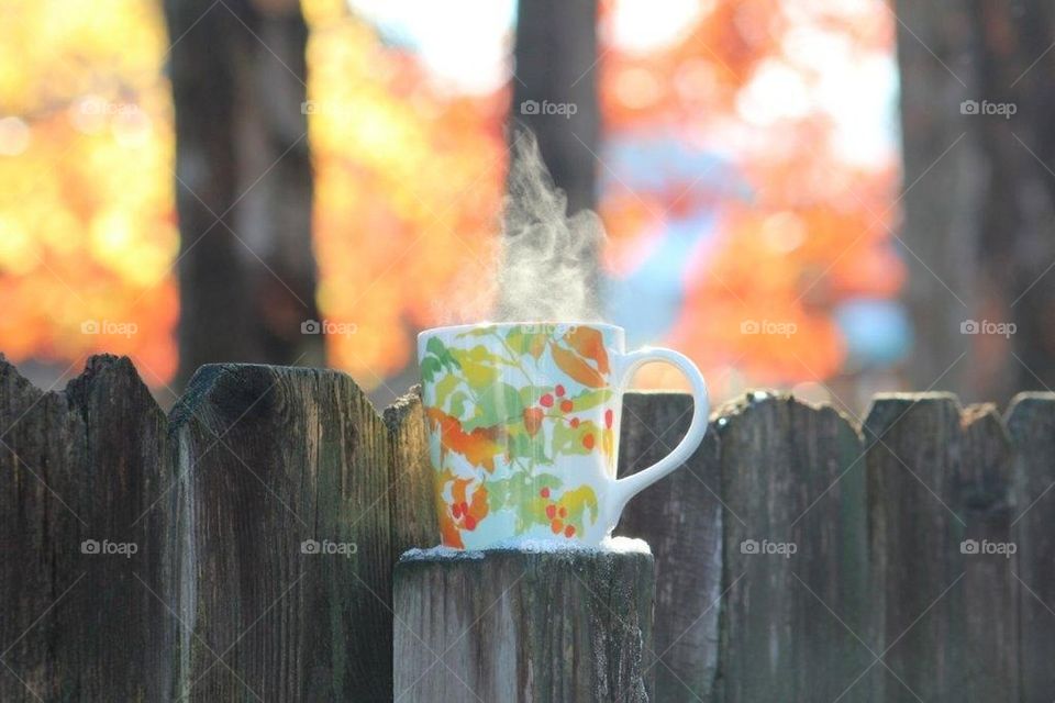 Warm drink first snow