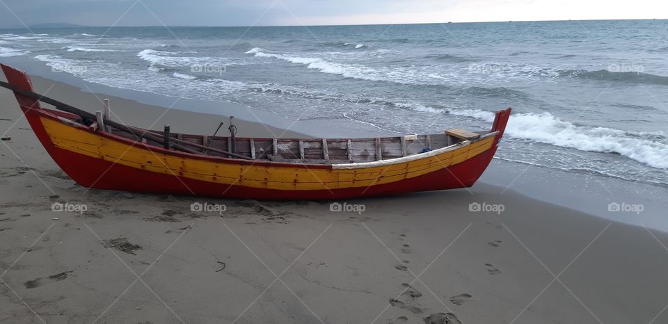 the boat at the beach