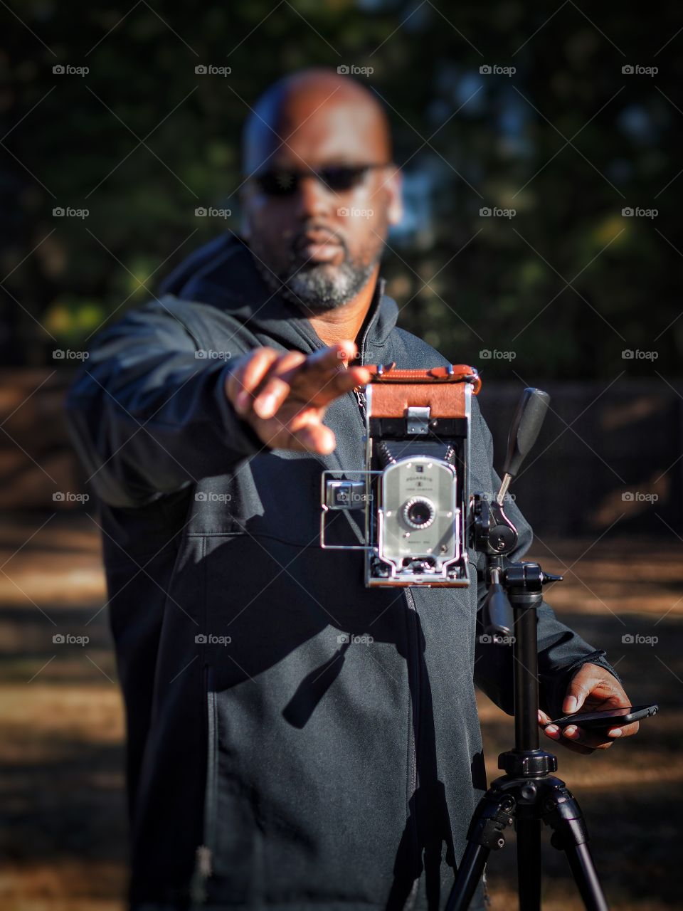 Man gesturing with photography