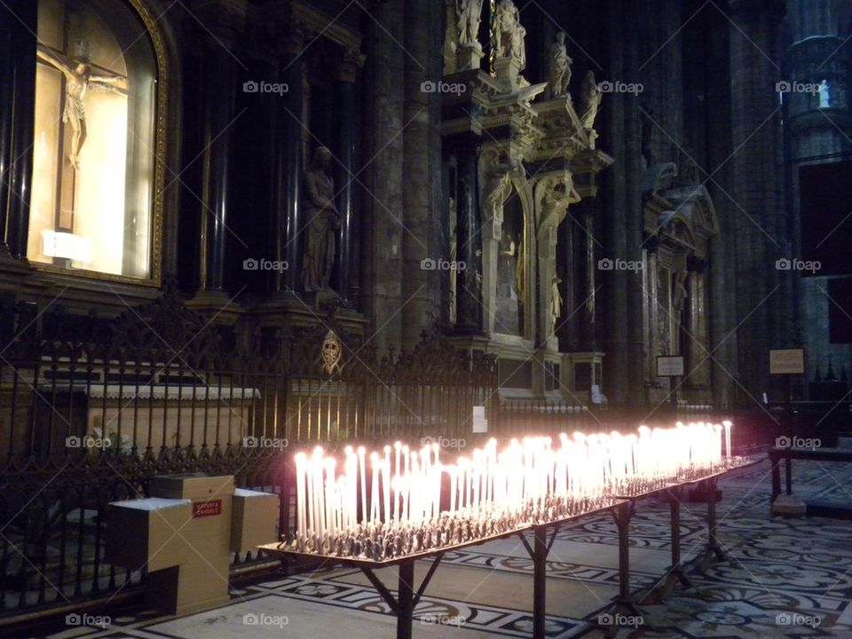 Candle of Milan cathedral 
