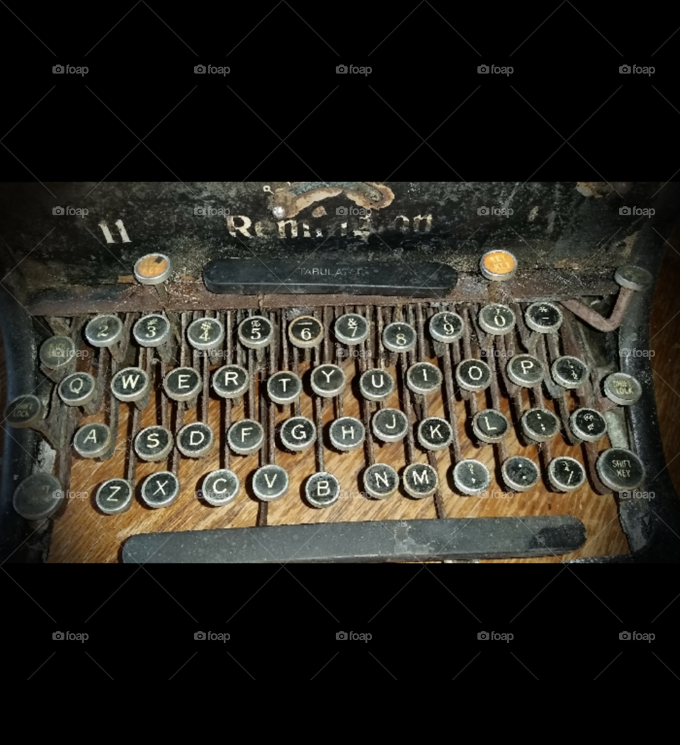 Old Remington typewriter.