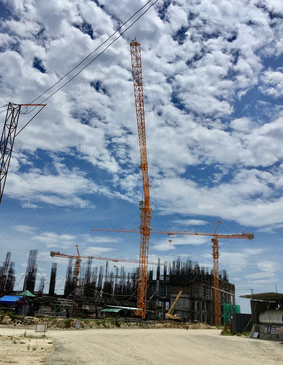 Tower crane- construction site