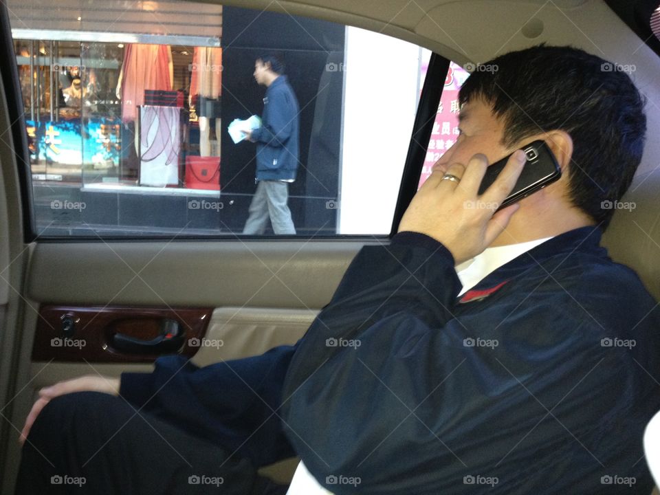 Cellphone Talker in Car