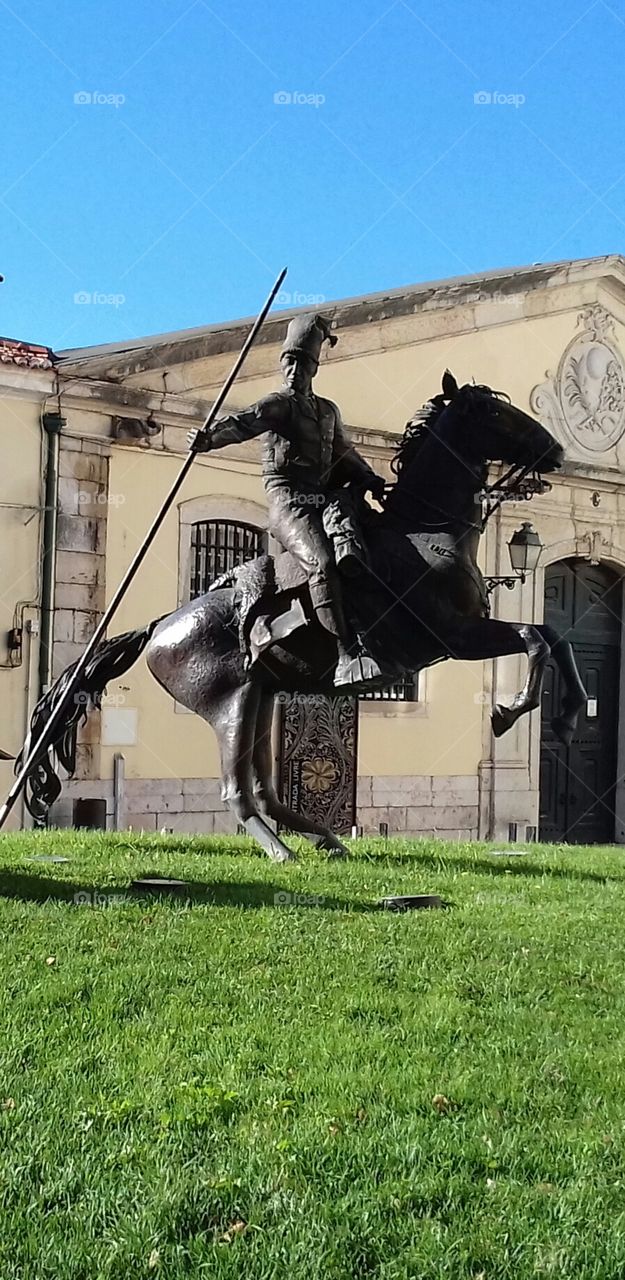 Monumento ao Campino e cavalo Vila Franca de Xira Portugal