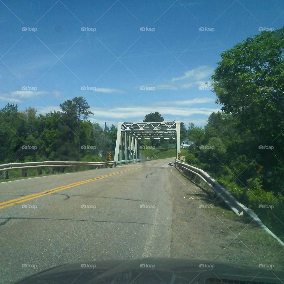 Old Steel Truss Bridge over the Wolf River that was replaced this summer in Lily, Wisconsin.