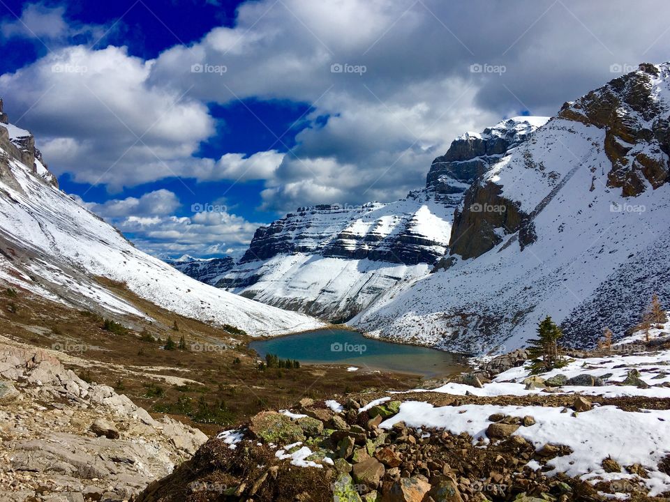 View of snowcapped mountain
