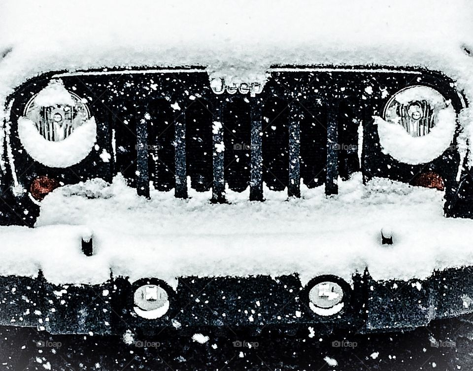 Snowy Jeep. Snowy Jeep