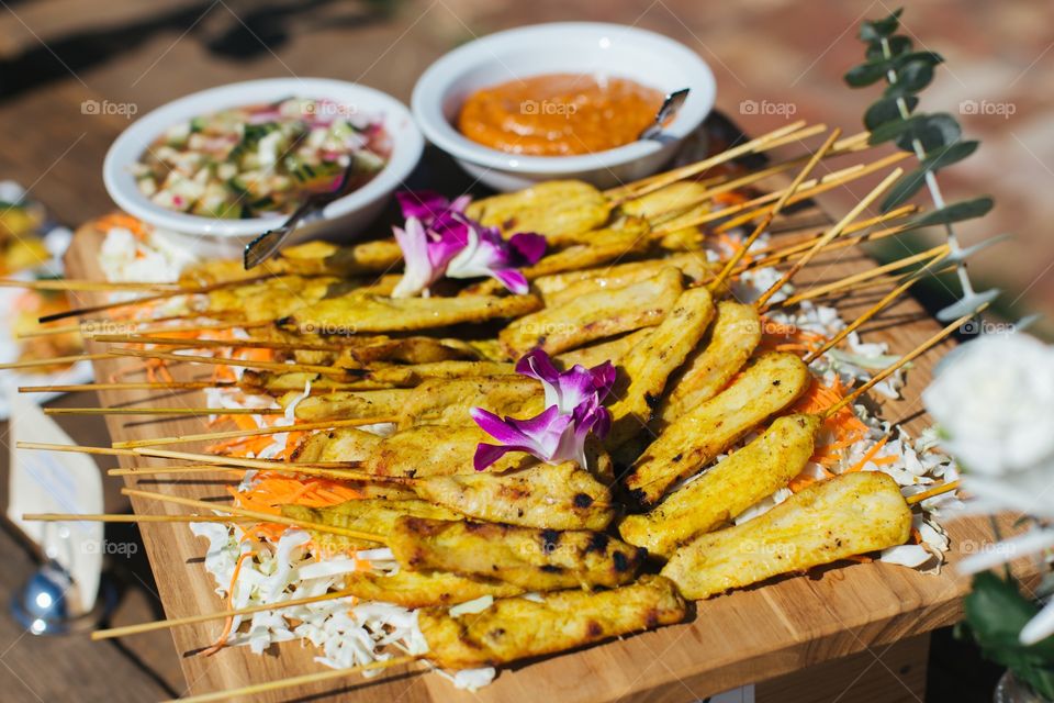 Thailand appetizers outdoors