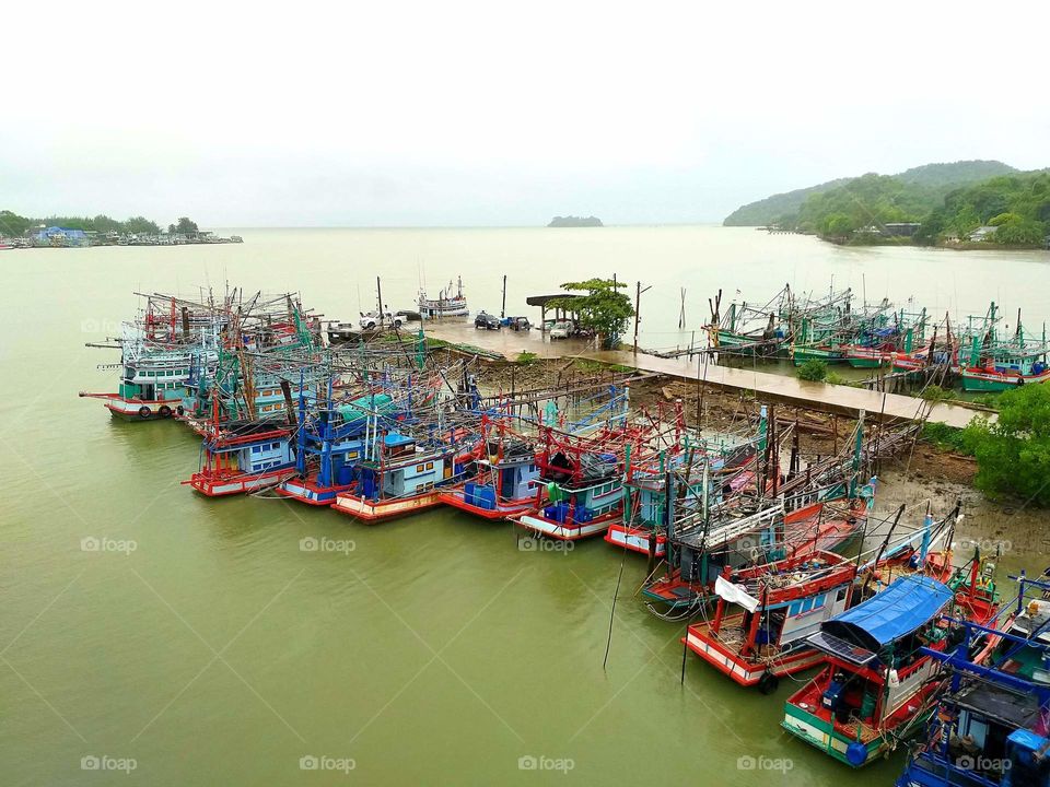 local fishing port. Thailand