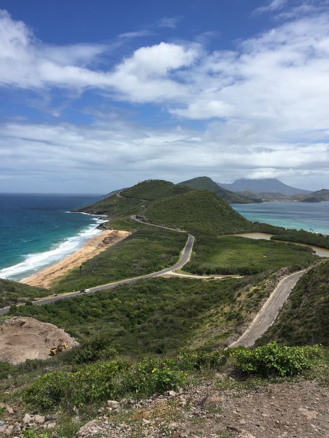 Mountain top view in the Caribbean 