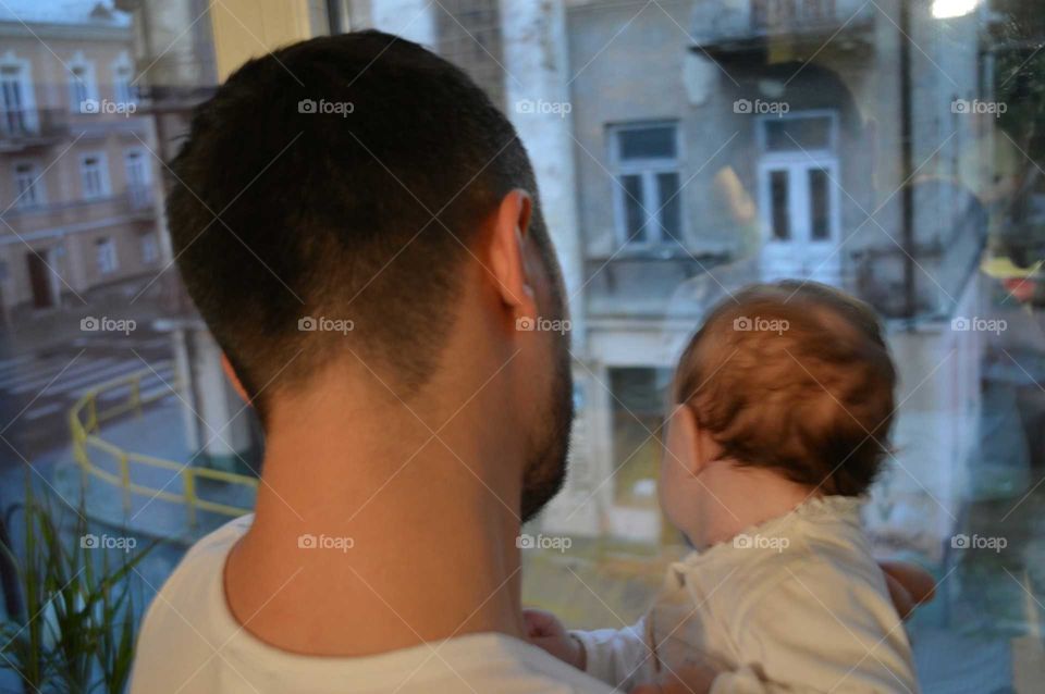 father with baby