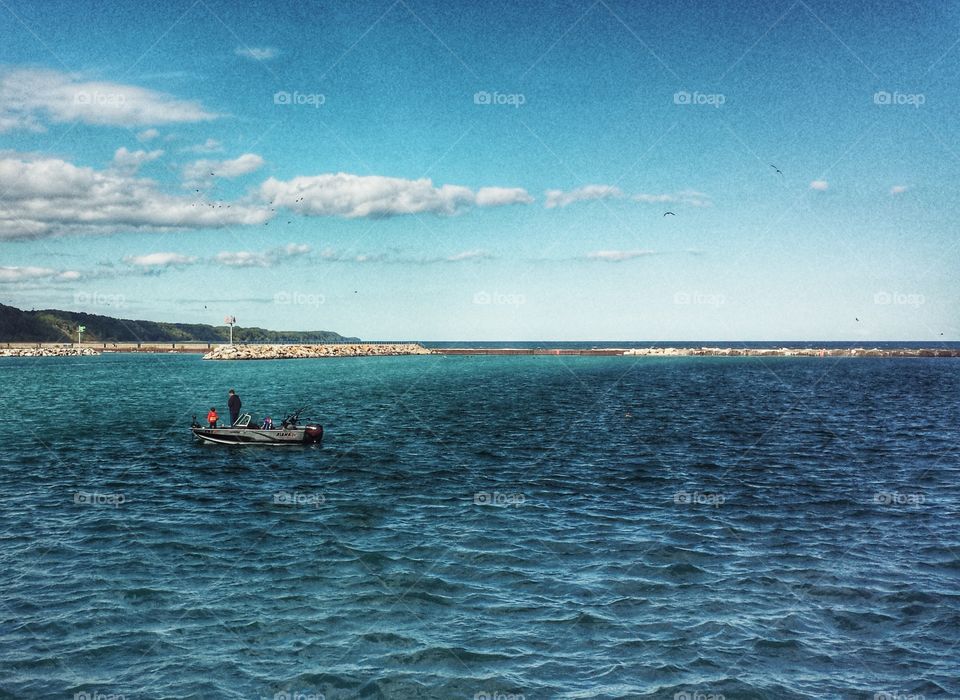 Father and Son Fishing