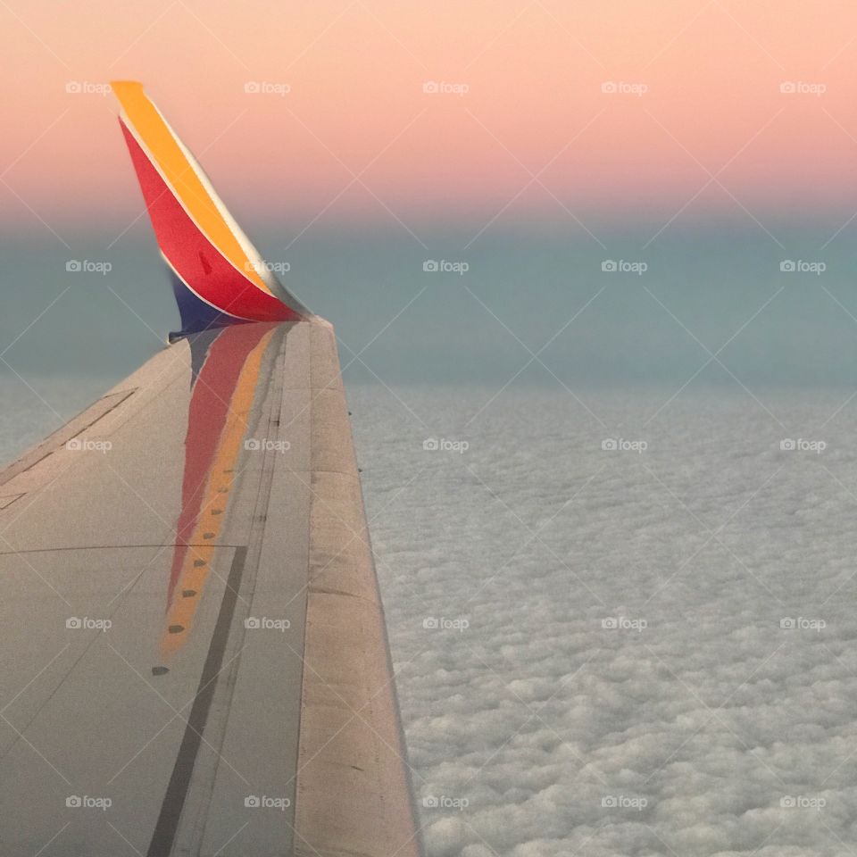 View from a plane window