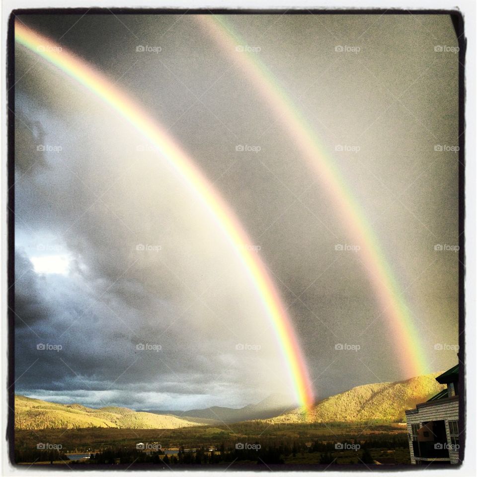 Double rainbow over Frisco CO. 