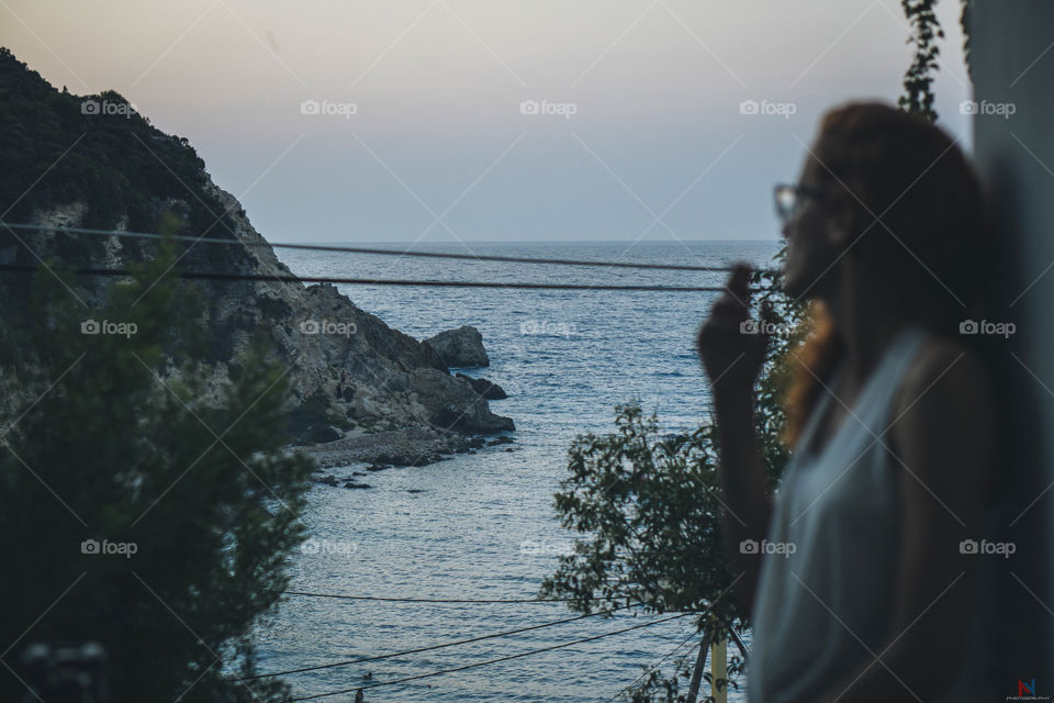 Night view on the sea