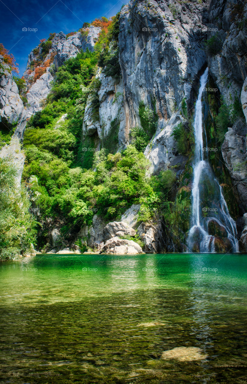 River Cetina waterfalls, Croatia