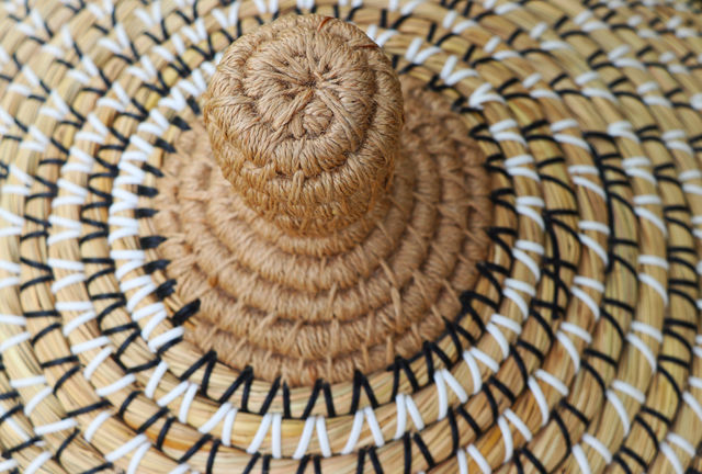 Woven basket from above
