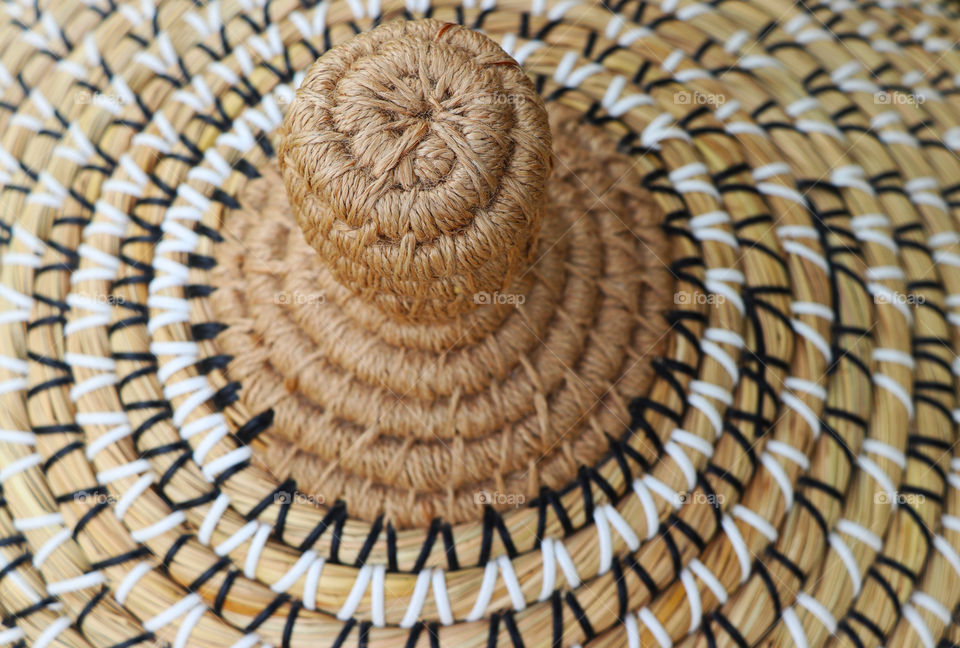 Woven basket from above