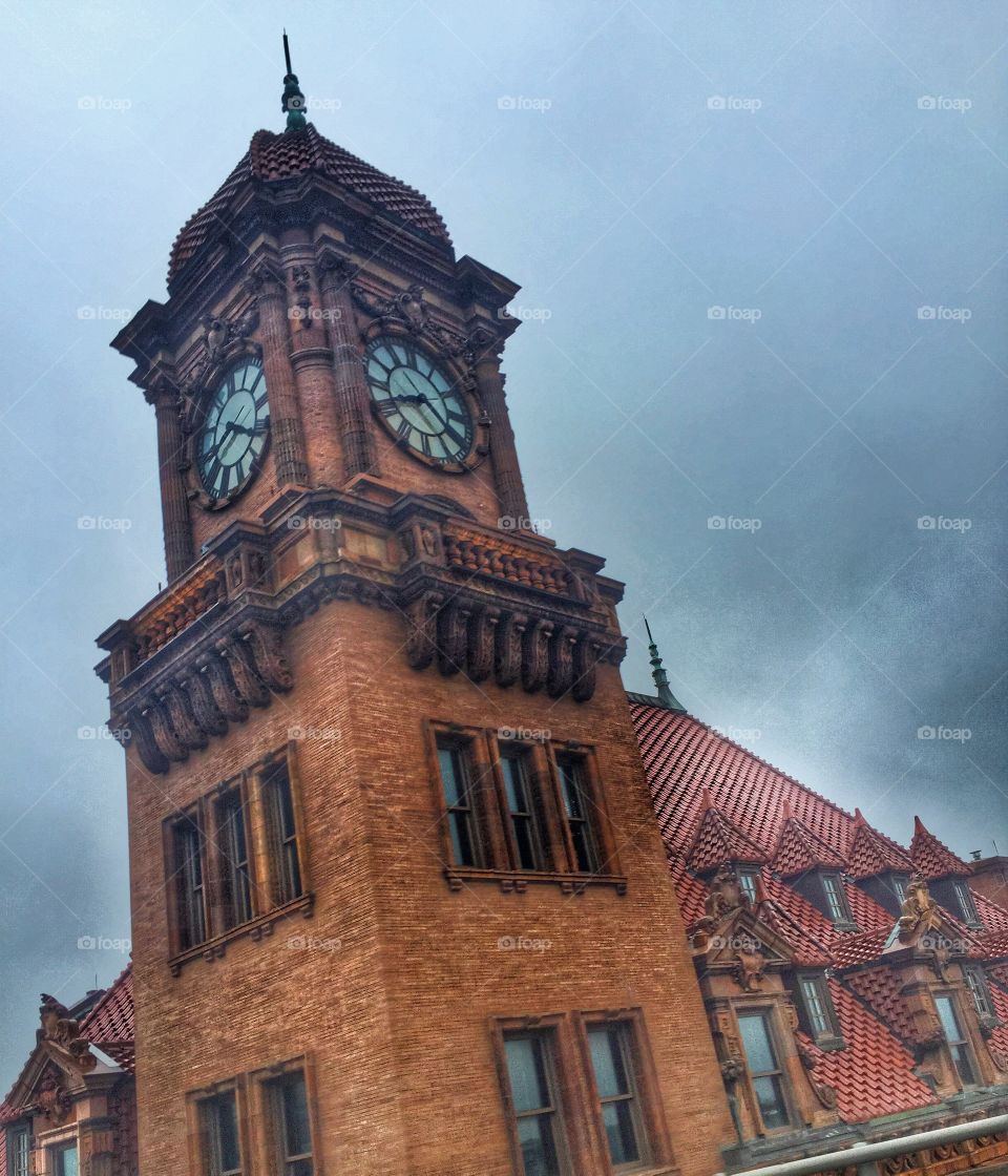 Clock Tower. A clock tower seen on a road trip