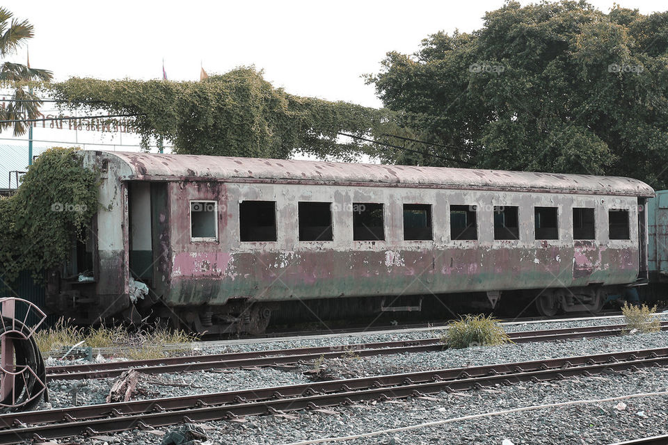 Old Train in Thailand.