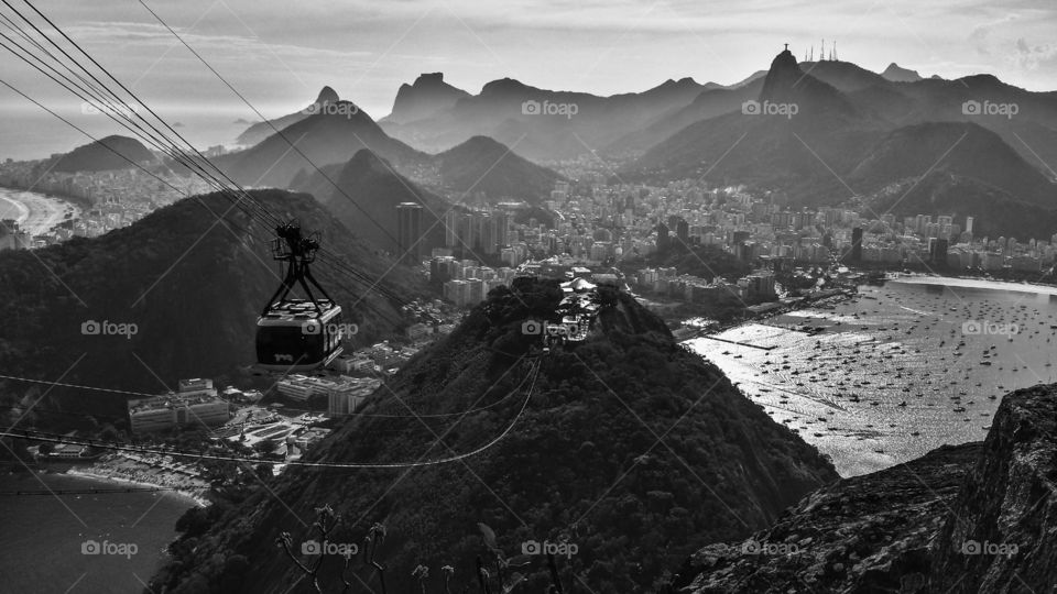 Rio de Janeiro. this picture was taken from the sugar loaf mountain. i had just climbed it and was about to fly from this very place