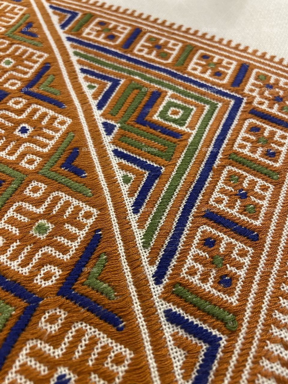 Croatian needle work in fall colors.