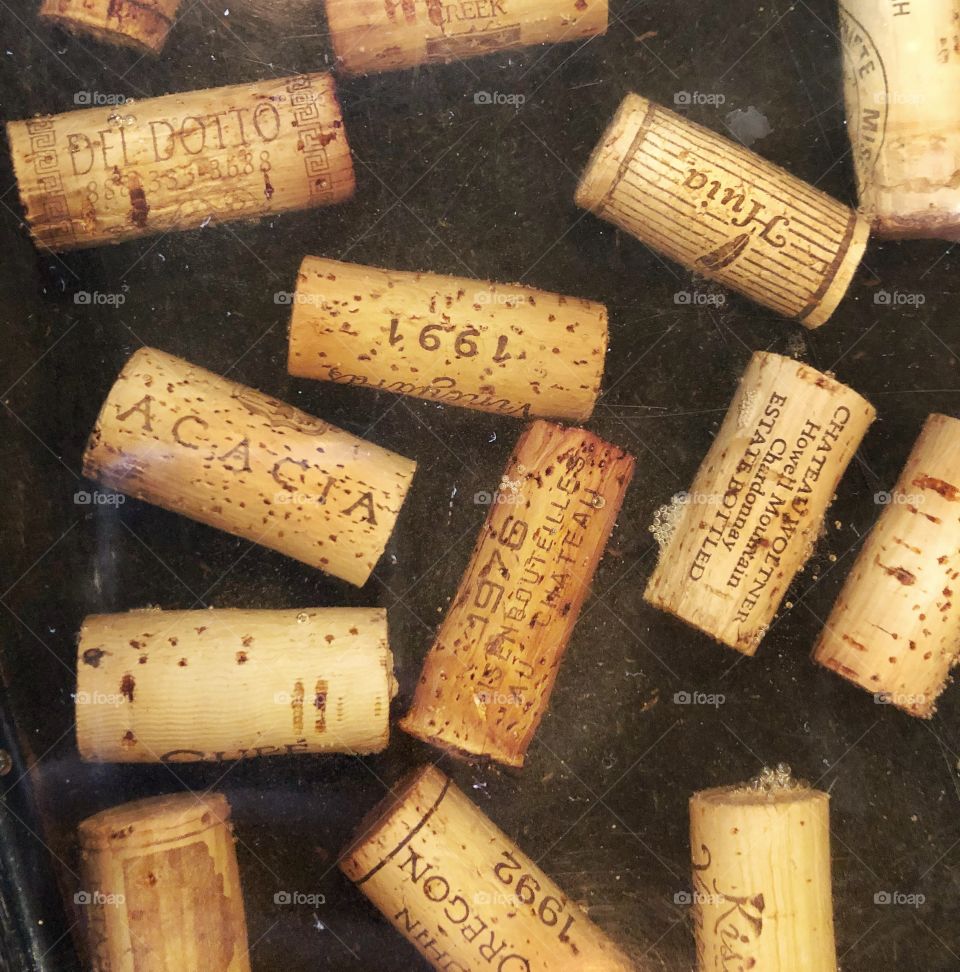 Wine corks, no flash