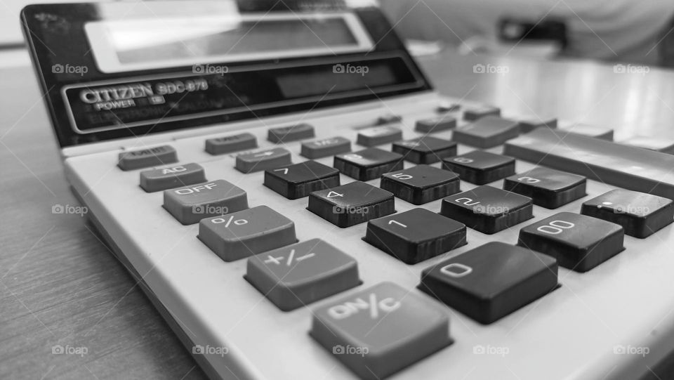 black and white photo, grey, numbers, numbers, count, calculator, buttons