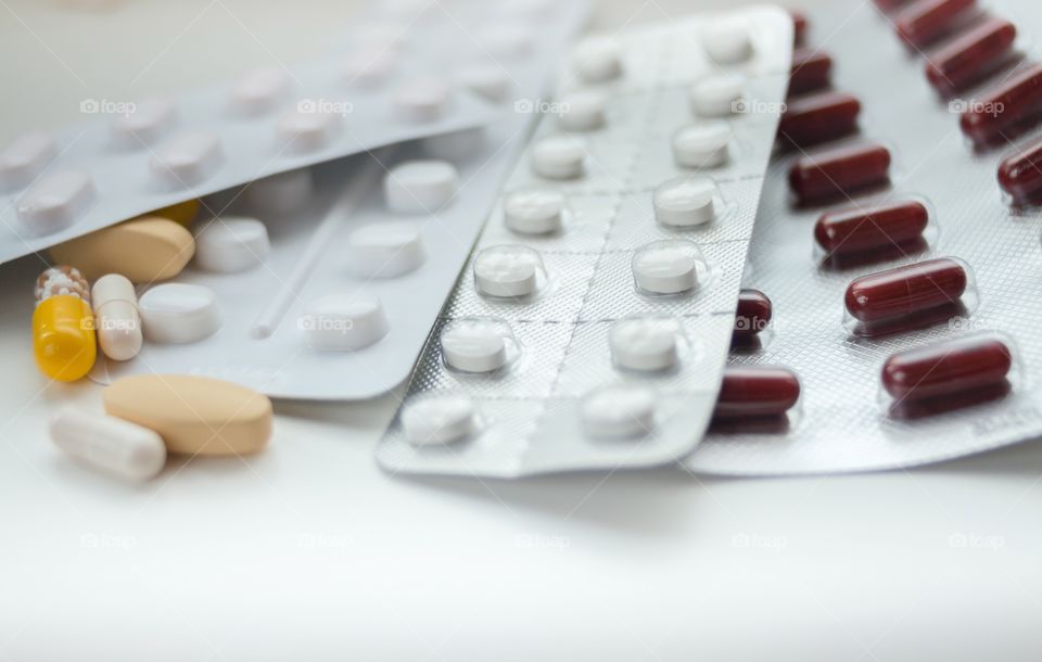 Assorted pills in blister pack 