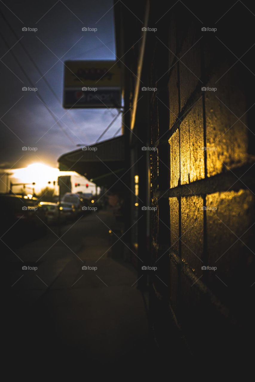 Macro of brick wall.