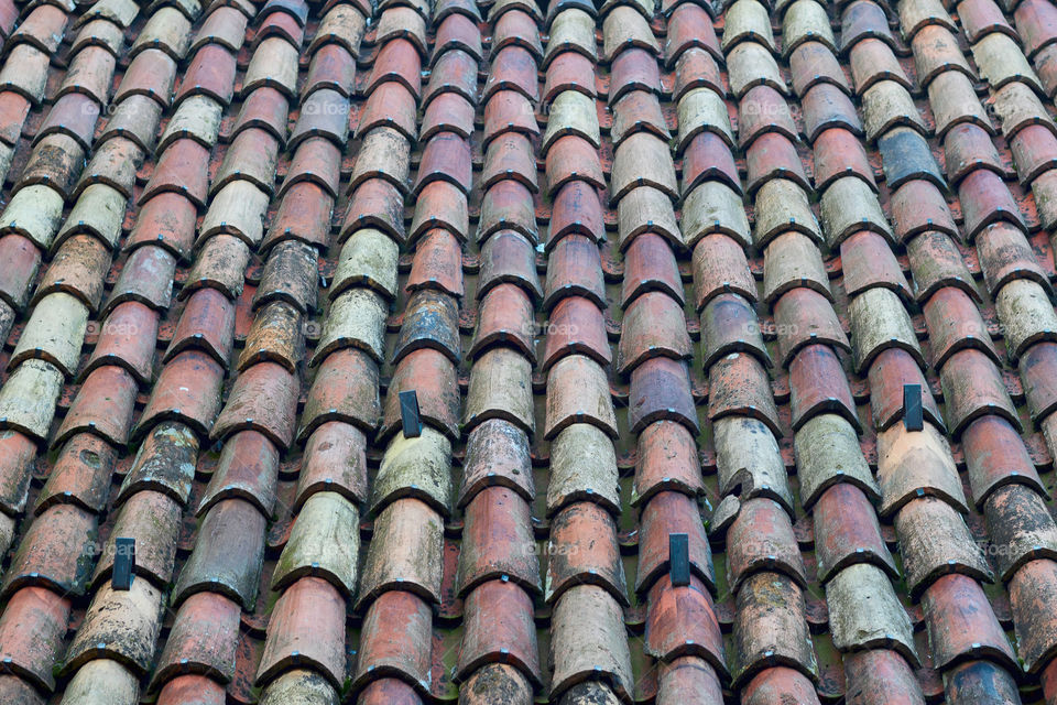 Roof tiles background