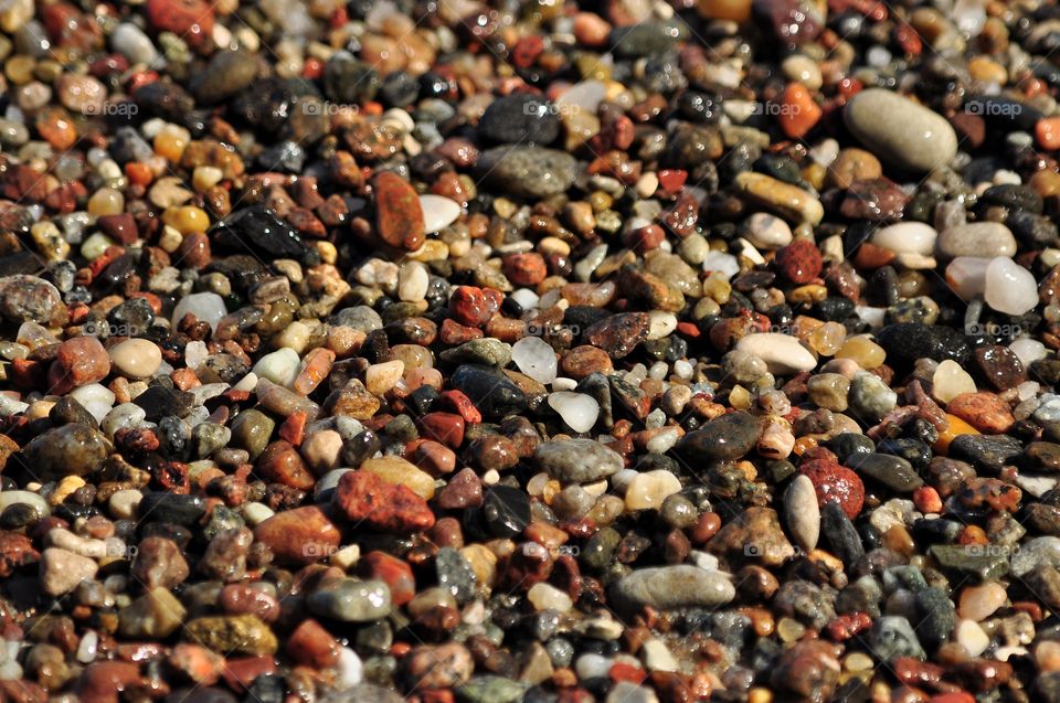 small pebbles beach