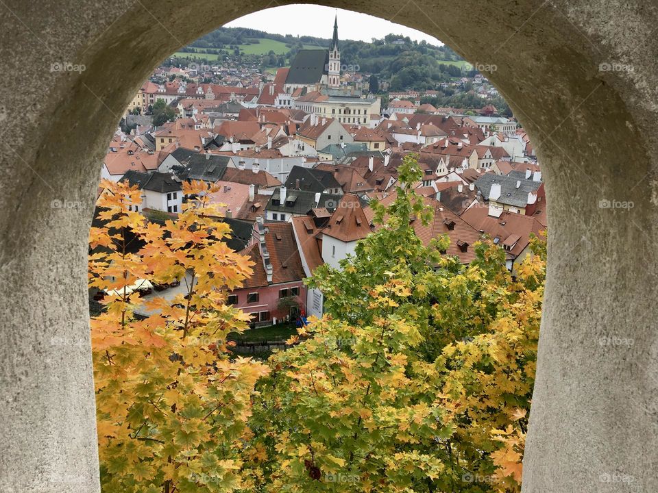 Autumnal Foliage in Cesky Krumlov 