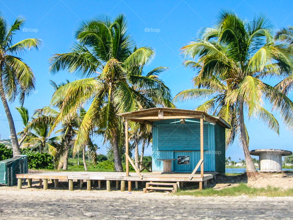 Beach shack. 