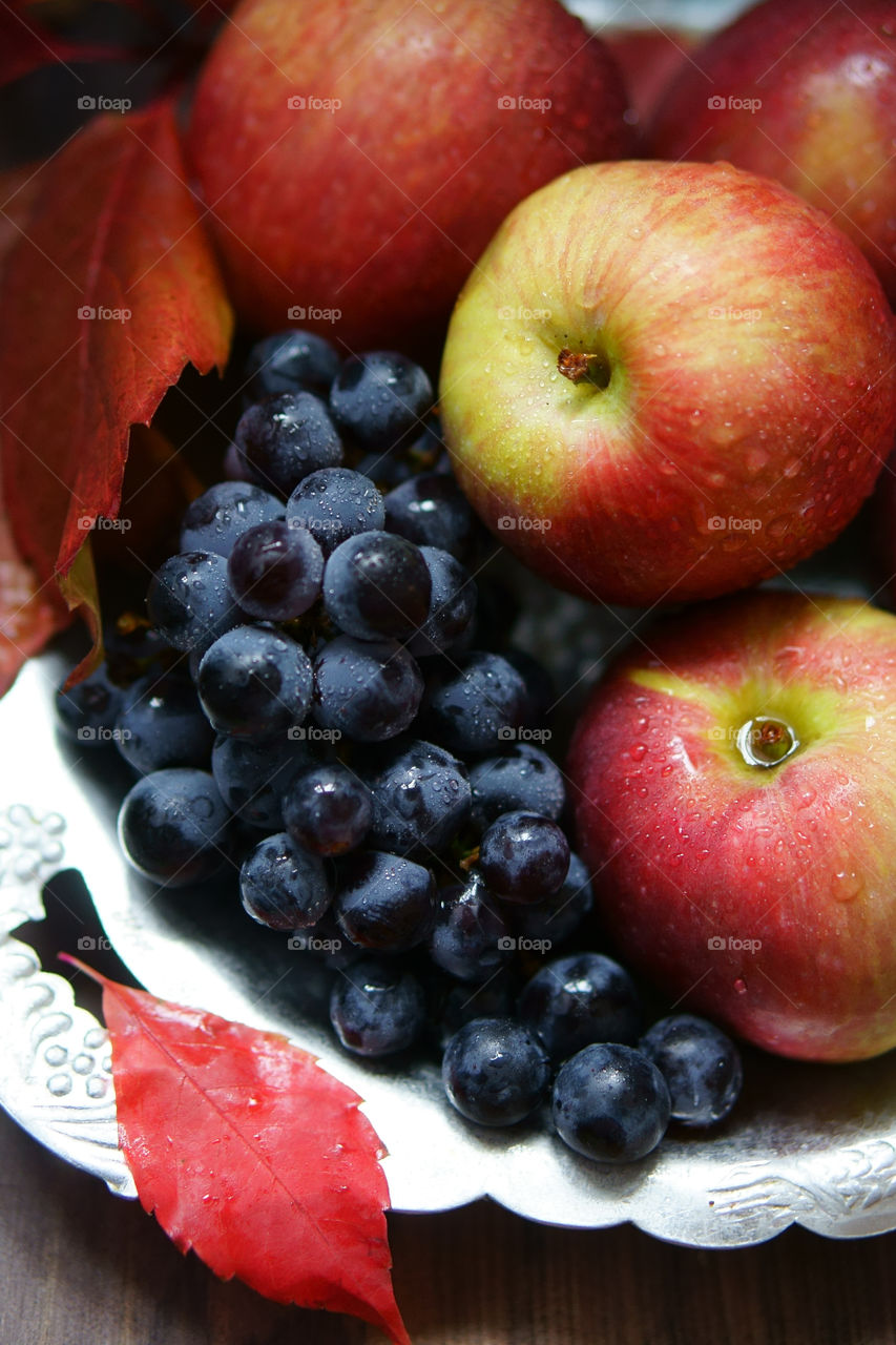 autumn still life with fruit