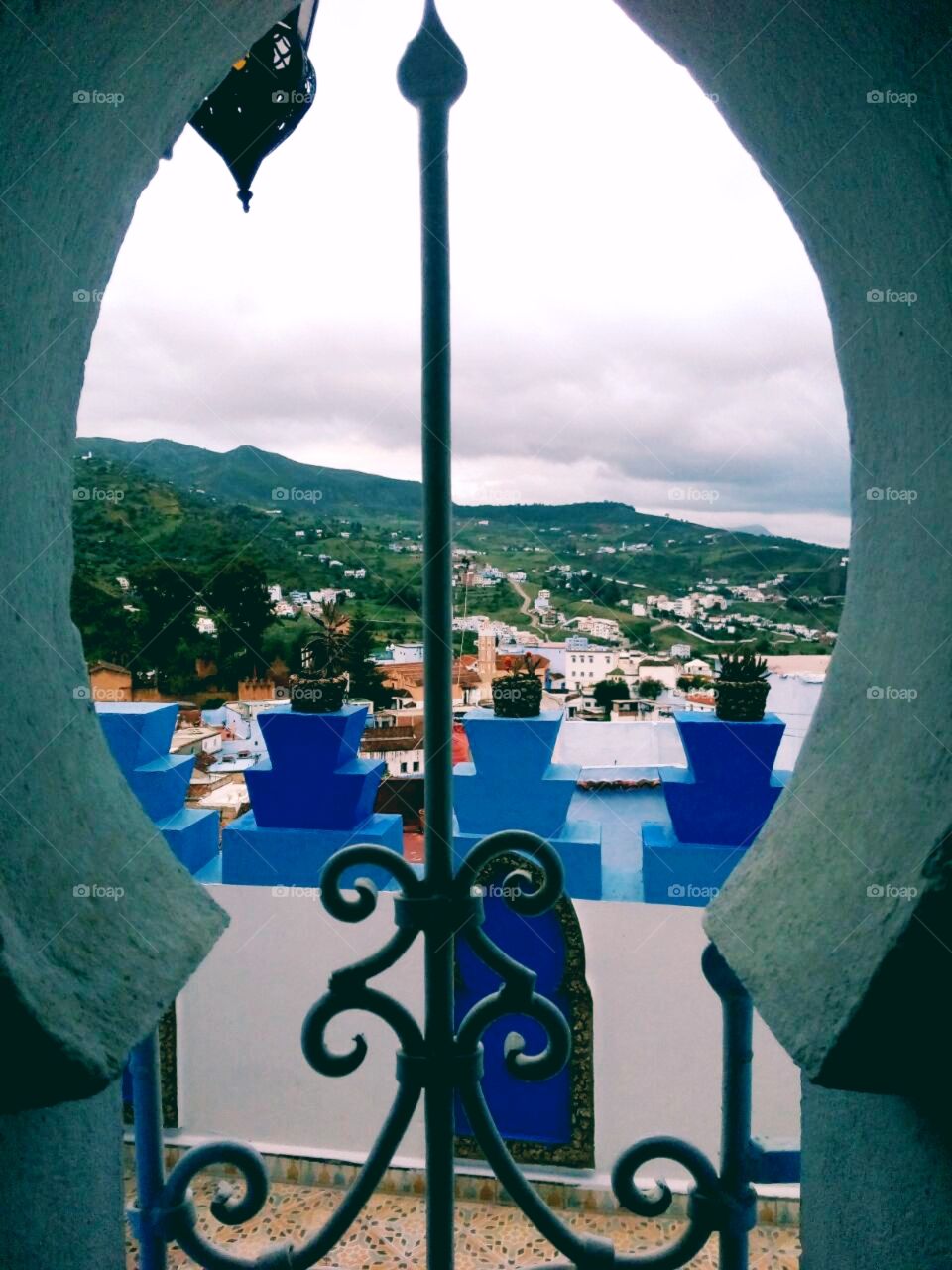 Window view of Chefchaouen - Morocco