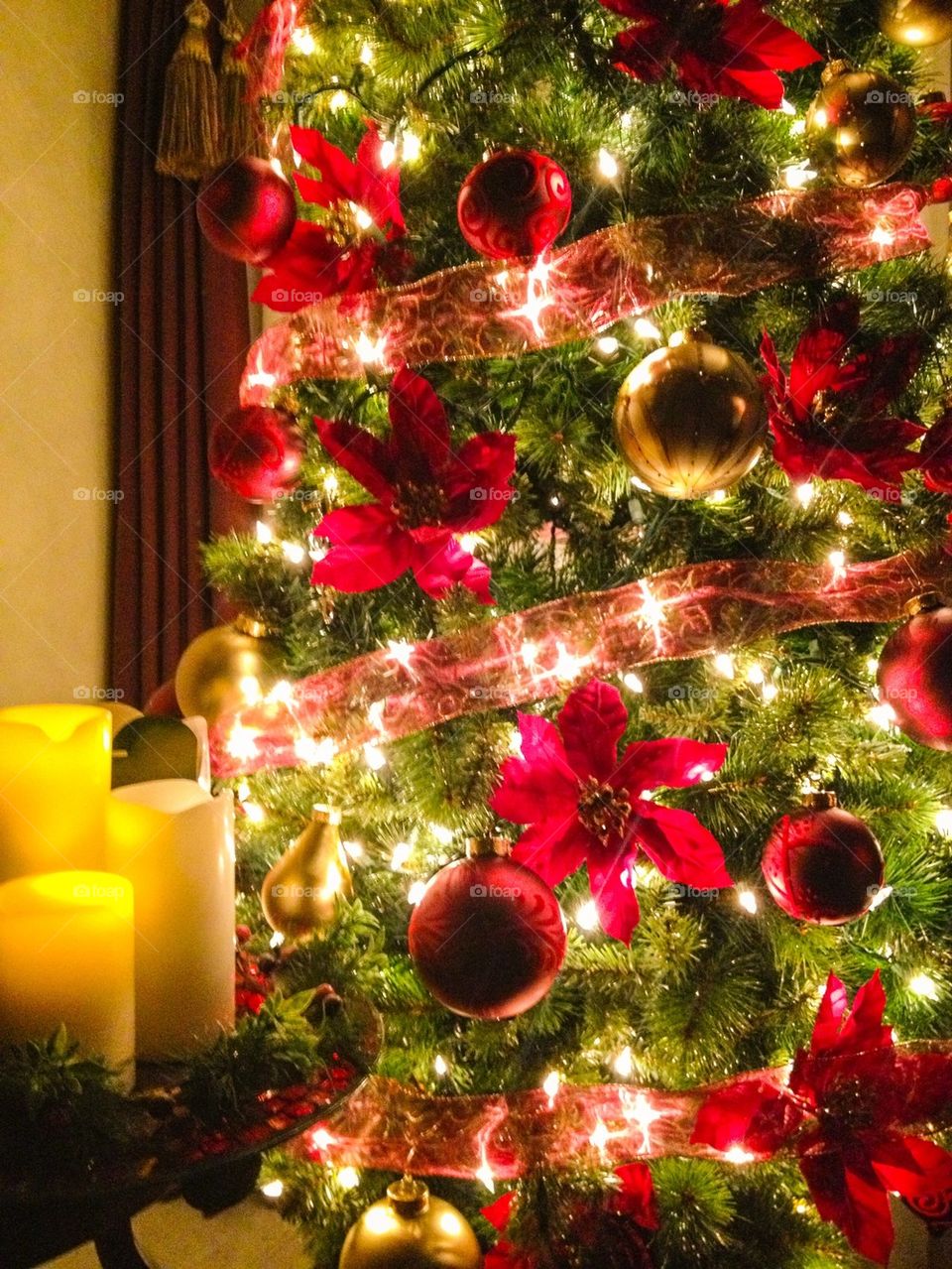 Christmas tree and candles