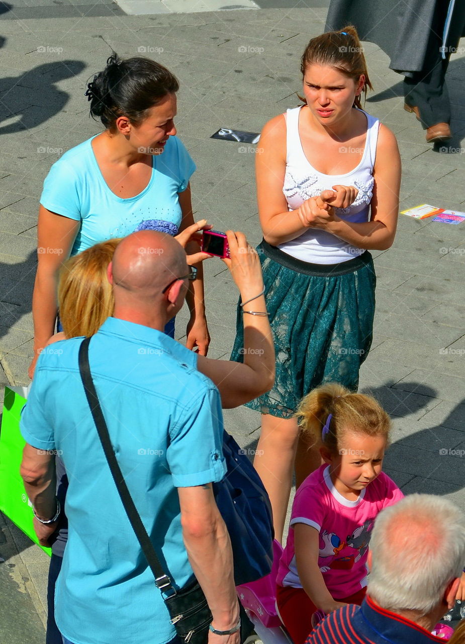 young woman was photographed