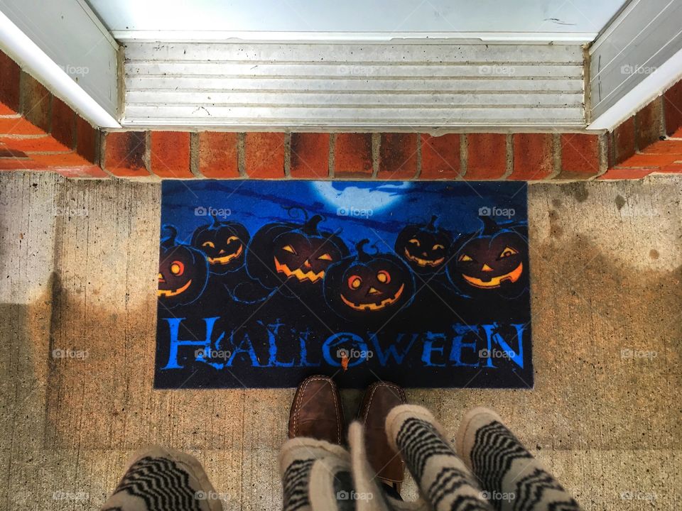 Halloween doormat front door fall autumn
