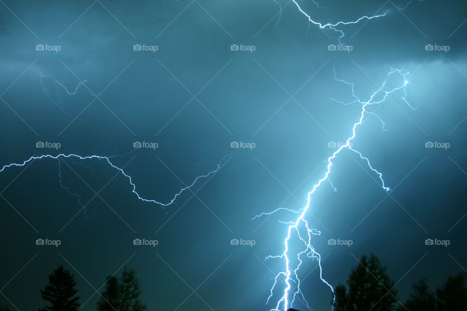 Lightning in Rexburg Idaho