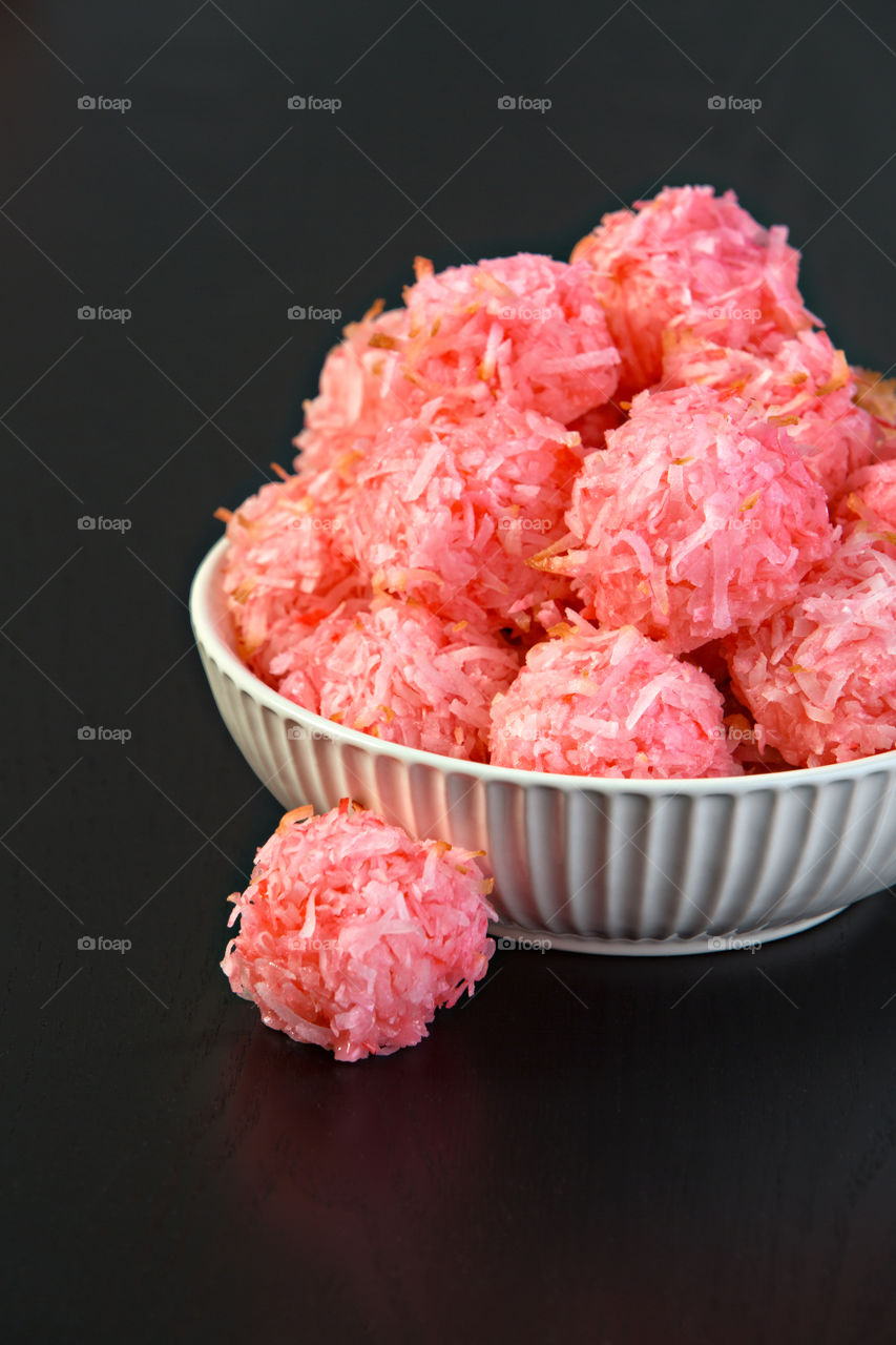 Pink Coconut Energy Balls
