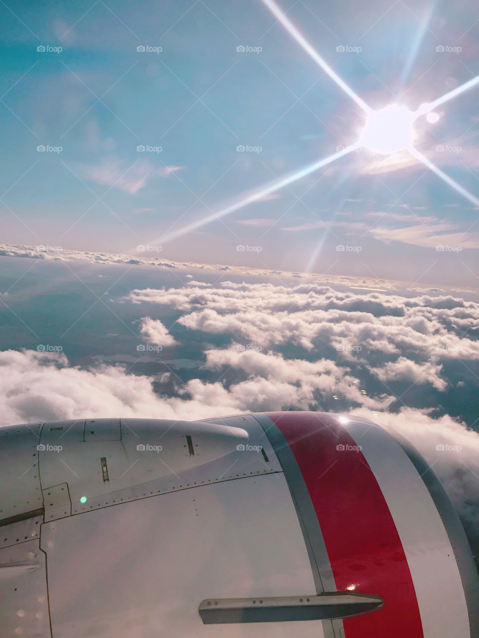 Sky view from airplane 
