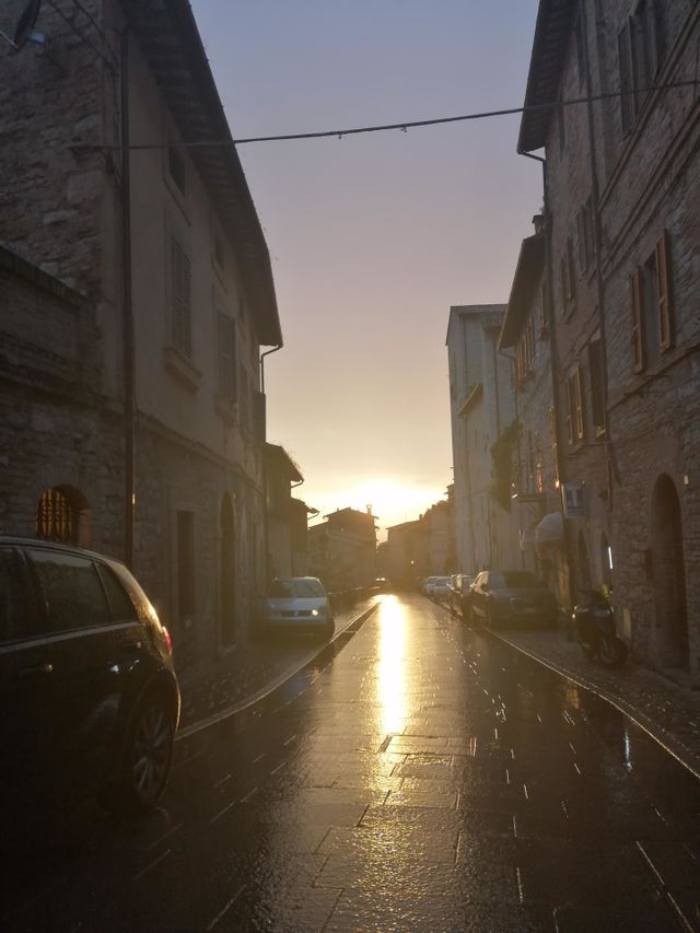 Lluvia en el atardecer