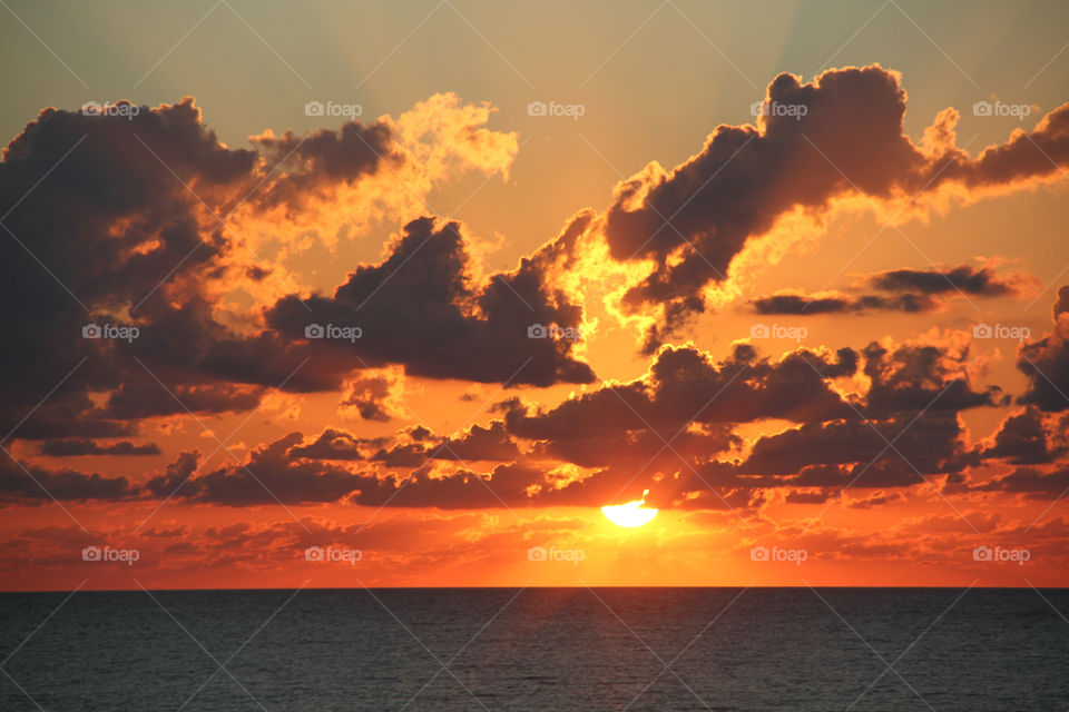 Sunset, Water, Dawn, Sun, Sea