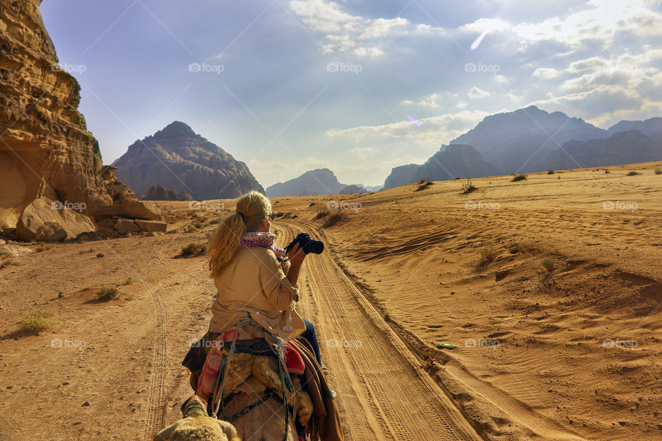 Camel Ride in the Dessert of Wadi Rum