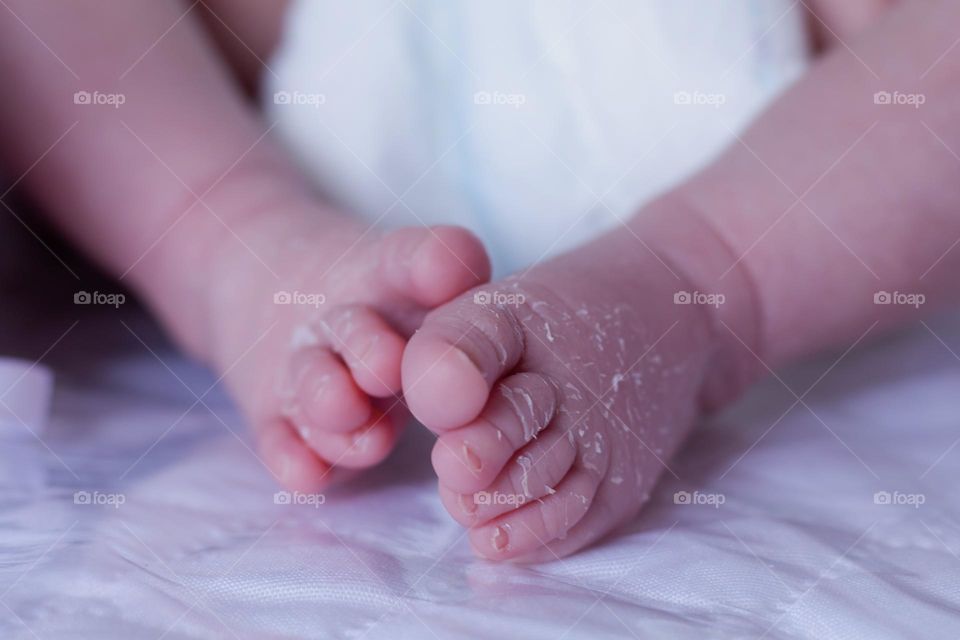 Feet of a newborn