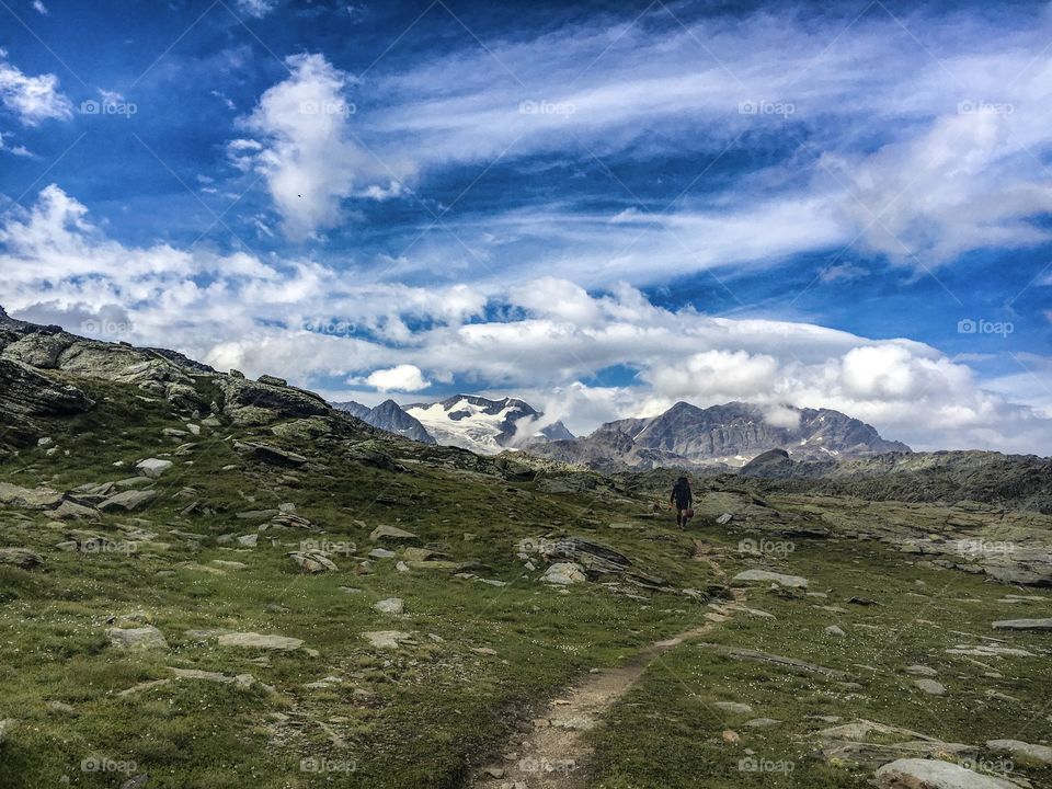 mountain landscape, swiss/italian alps.